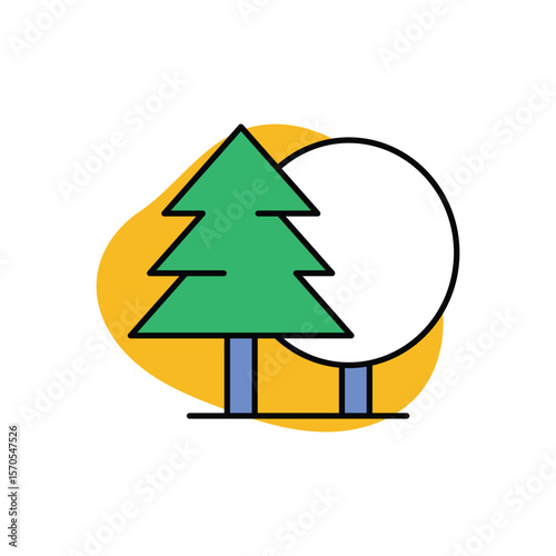 Forest Icon vector stock illustration