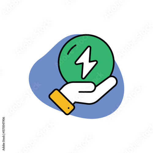 Energy Saving Icon vector stock illustration