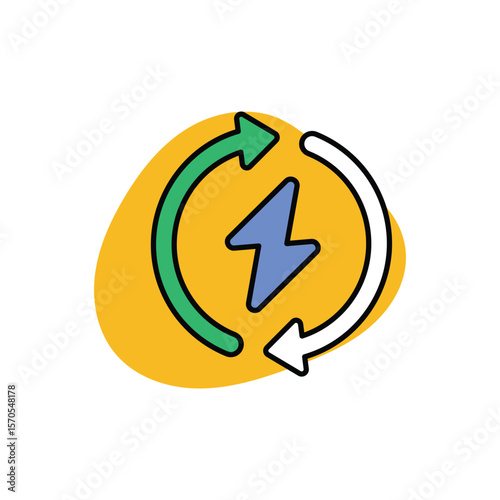 Renewable Icon vector stock illustration