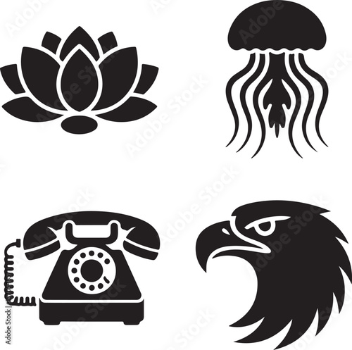 Lotus jellyfish telephone eagle flower sea creature