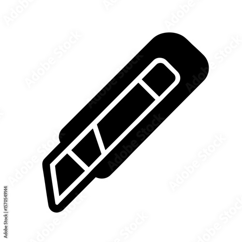 Utility knife icon symbolizing cutting and precision – filled
