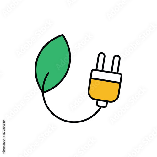 Green Energy Icon vector stock illustration