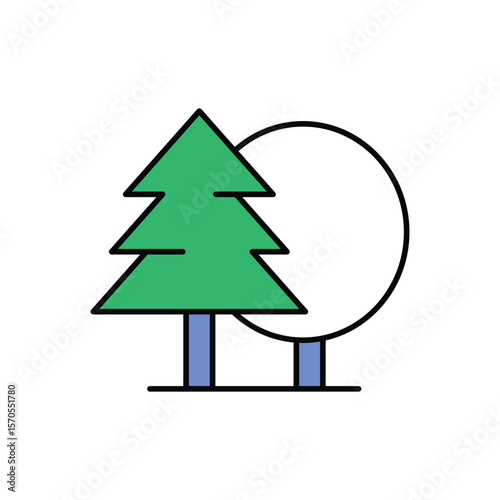 Forest Icon vector stock illustration