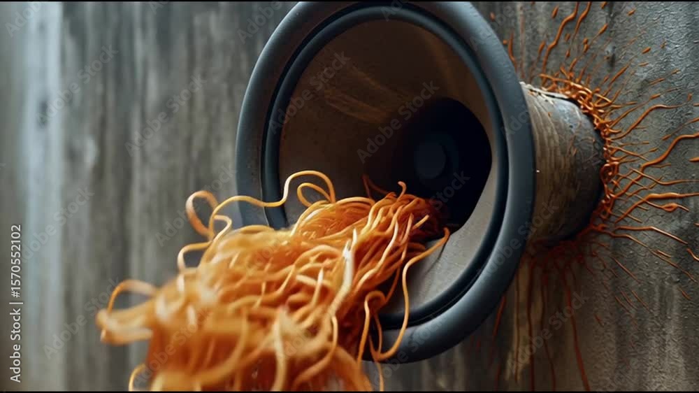 Spicker Animation Generative ai motion animation of an industrial speaker embedded in a ...