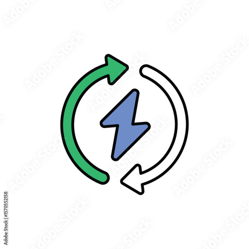 Renewable Icon vector stock illustration