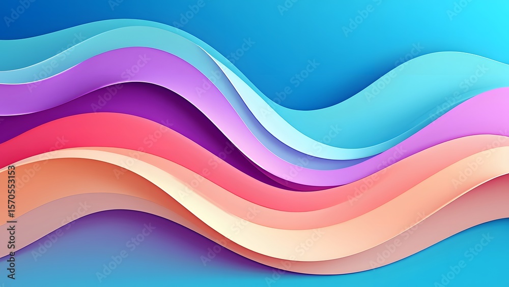 Fototapeta premium colorful wavy background.
