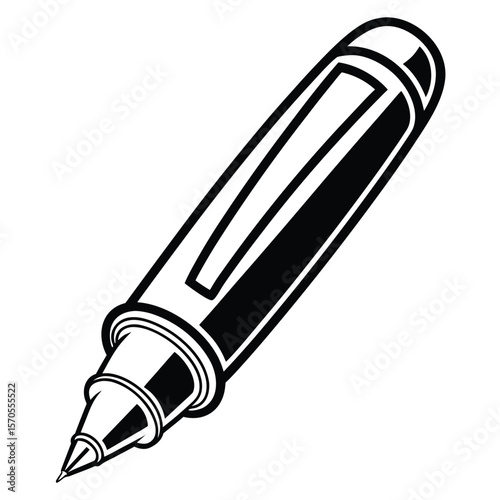 Simple PDF Format Icon in Black and White for Digital or Office Use