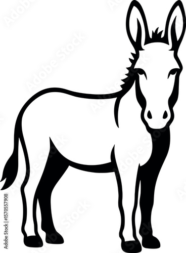 Donkey vector silhouette design