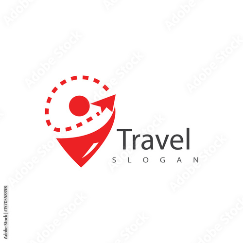 Location travel logo stylized symbol vector design