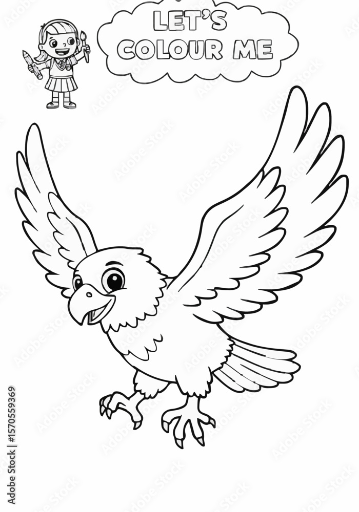 Obraz premium Children's coloring pictures of an eagle 