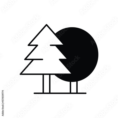 Forest Icon vector stock illustration