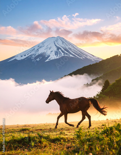 馬　干支　生成AI　年賀状　