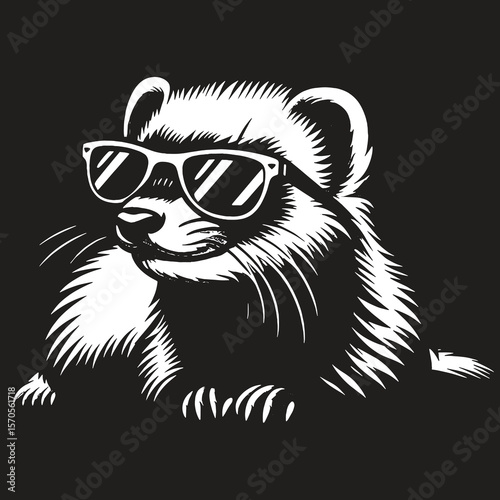 Ferret With Sunglasses