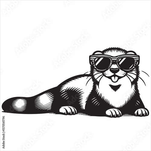 Ferret With Sunglasses