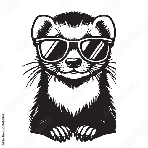 Ferret With Sunglasses