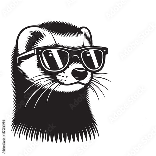 Ferret With Sunglasses