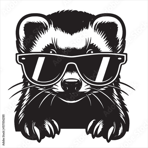Ferret With Sunglasses