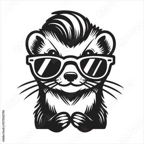 Ferret With Sunglasses