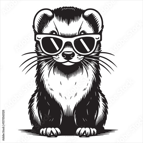 Ferret With Sunglasses