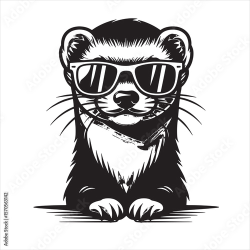 Ferret With Sunglasses