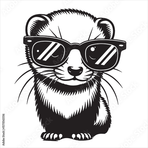 Ferret With Sunglasses