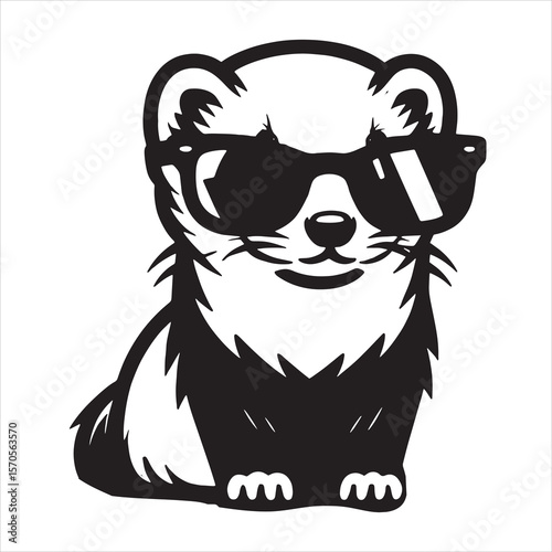 Ferret With Sunglasses