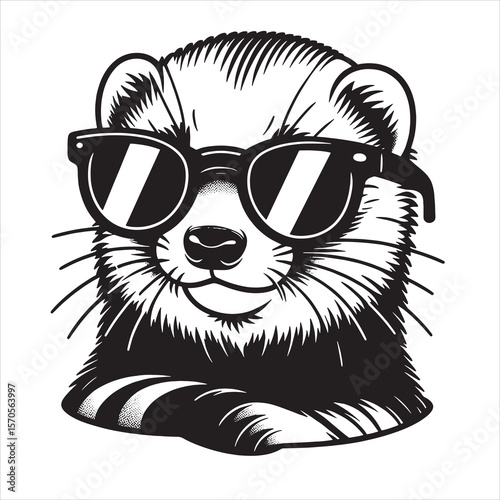 Ferret With Sunglasses