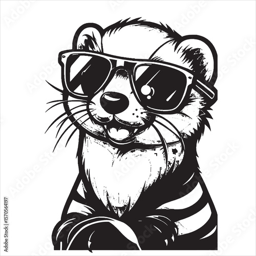 Ferret With Sunglasses