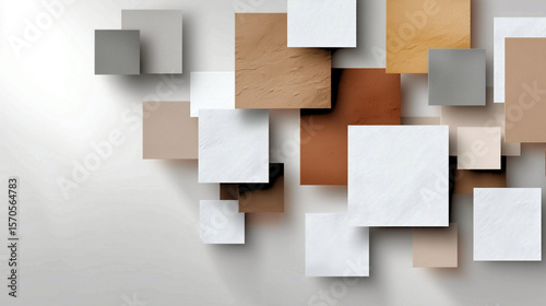 Wallpaper Mural Creative interplay of geometric shapes brings life to minimalist art in a modern space Torontodigital.ca