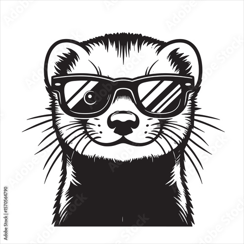 Ferret With Sunglasses
