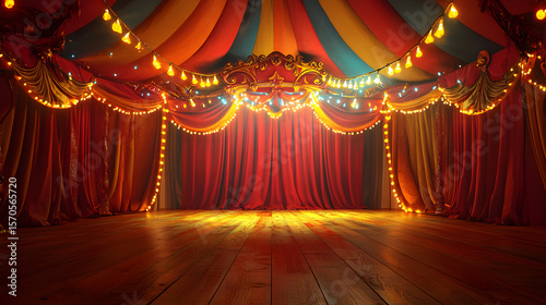 Inside the circus tent background