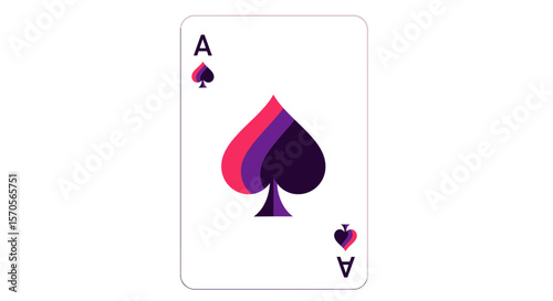 ace of hearts, Vector Illustration of Ace of Spades Card