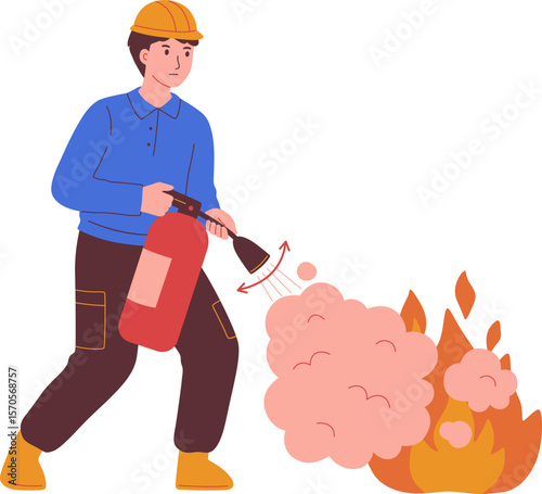 Using a fire extinguisher 5

