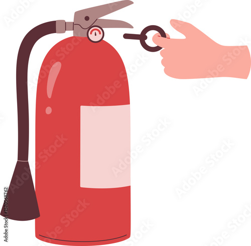 Fire safety fire extinguisher step 1

