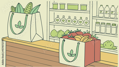 vector illustration of a garden