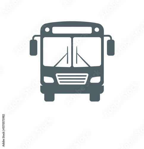 Illustration of a bus icon inside a hexagon with an orange and yellow gradient background design