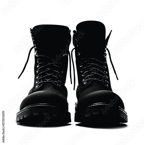 boot silhouette set, Black & White silhouette set