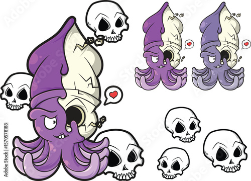 Skulloctopus – Cute Creepy Sea Monster Art