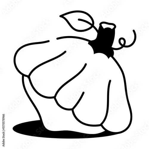 A doodle style icon showing pattypan  
