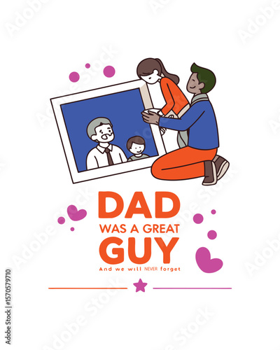 vector illustration of a happy family