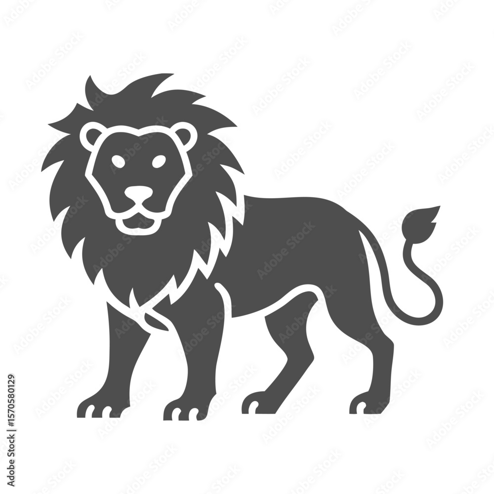 Obraz premium lion vector illustration