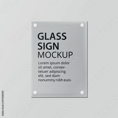 Glass and acrylic sign board vector
