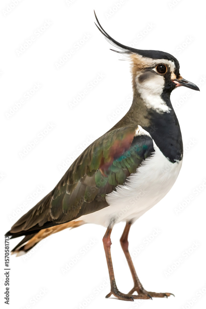 Obraz premium Northern lapwing bird isolated