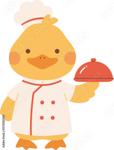Cute duck chef

