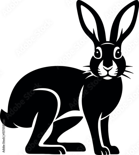 Hare vector silhouette design