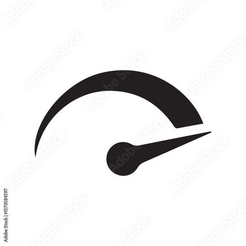 Minimal Speedometer Icon Vector Illustration