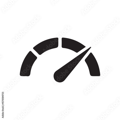 Minimal Speedometer Icon Vector Illustration