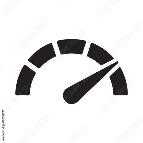 Minimal Speedometer Icon Vector Illustration