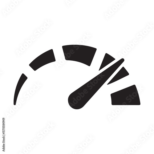 Minimal Speedometer Icon Vector Illustration