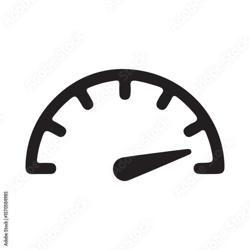 Minimal Speedometer Icon Vector Illustration